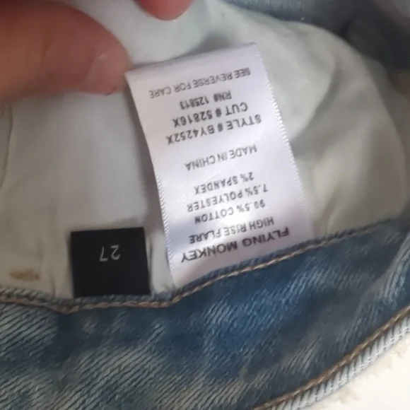 Flying Monkey Two-Tone Flare Jeans - Picture 13 of 15